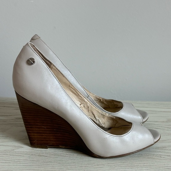 Calvin Klein Callie Wedge Peep Toe • size 6.5 - Picture 2 of 11